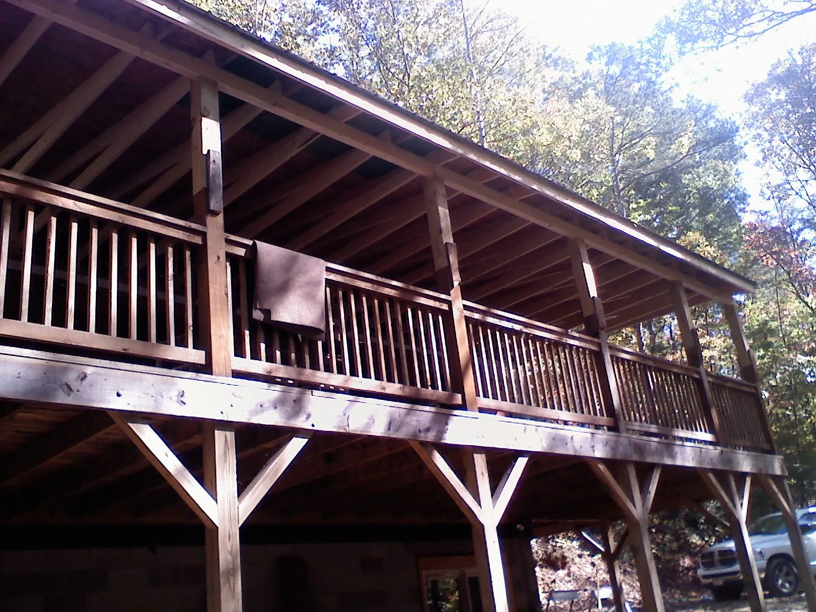 Timber framing under a new elevated porch and deck — Roof Leak Repair in Ruther Glen by Roofing Brothers